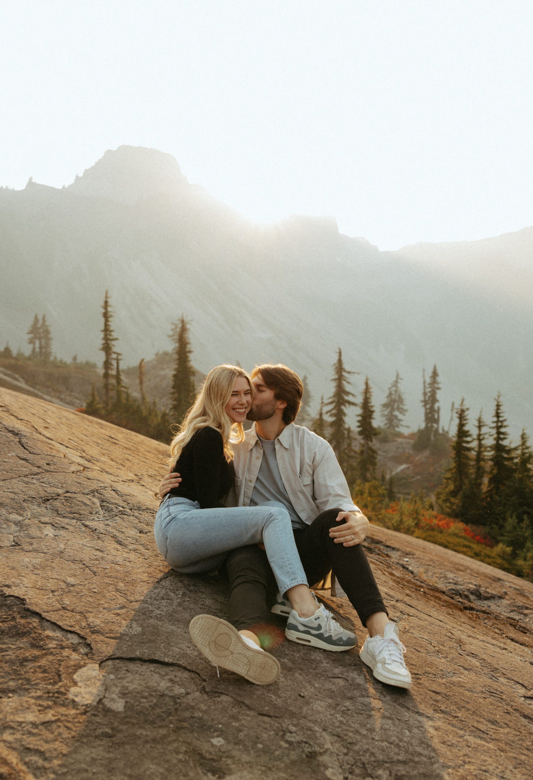 Couple in the north cascade mountains