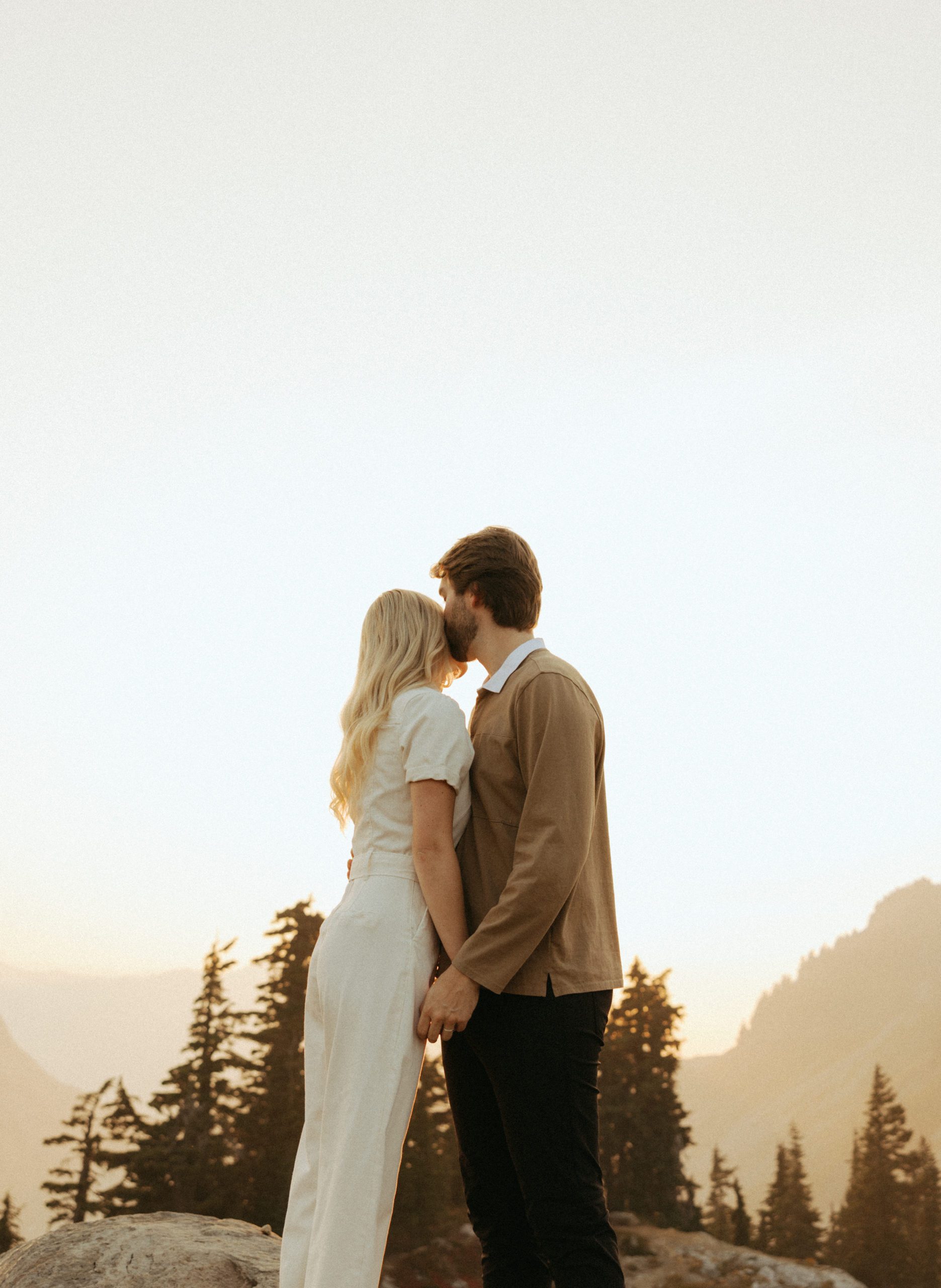 Couple in the north cascade mountains 